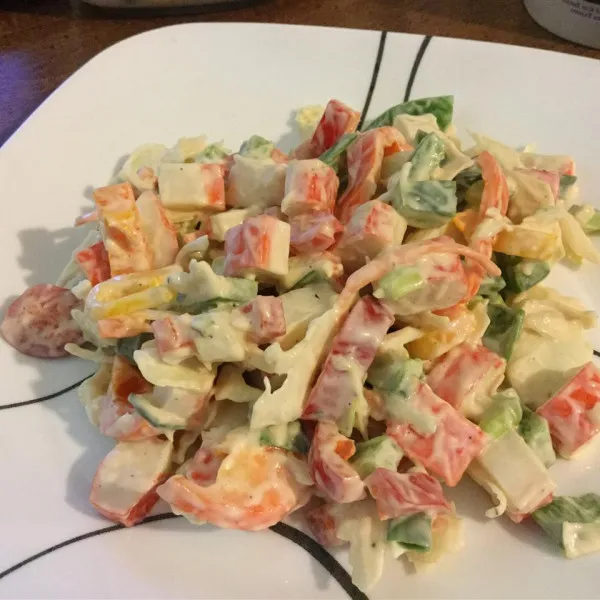 receta Salade de chou aux fruits de mer