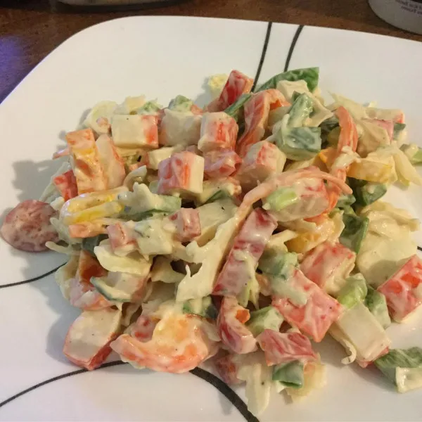 receta Ensalada De Mariscos Y Col