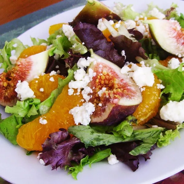 receta Salade d'oranges, de figues et de gorgonzola