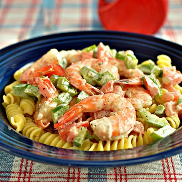 recetas Ensalada De Pasta Simple Con Camarones