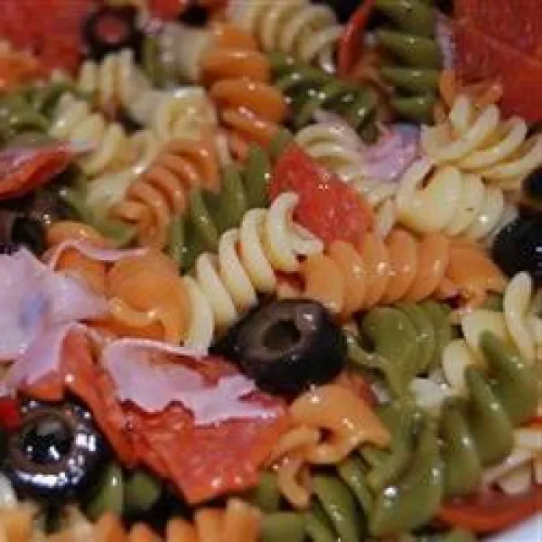 receta Ensalada De Pasta Tricolor