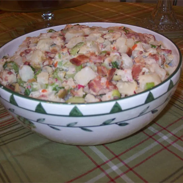 receta Salade de pommes de terre au bacon, olives et radis