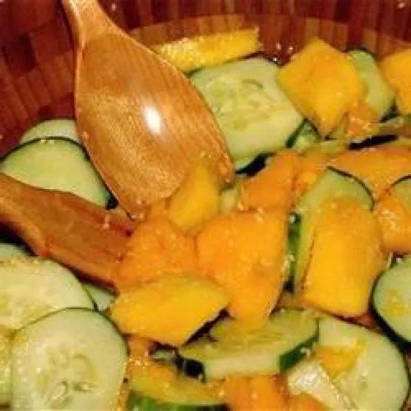 receta Salade Concombre Mangue