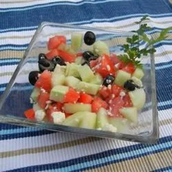 receta Salade de concombre et fromage bleu