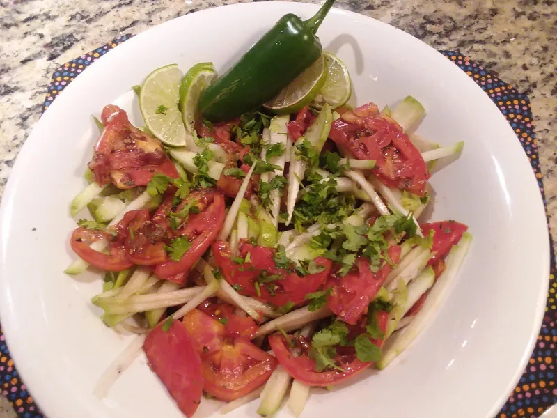 receta Salade de tomates balsamique épicée
