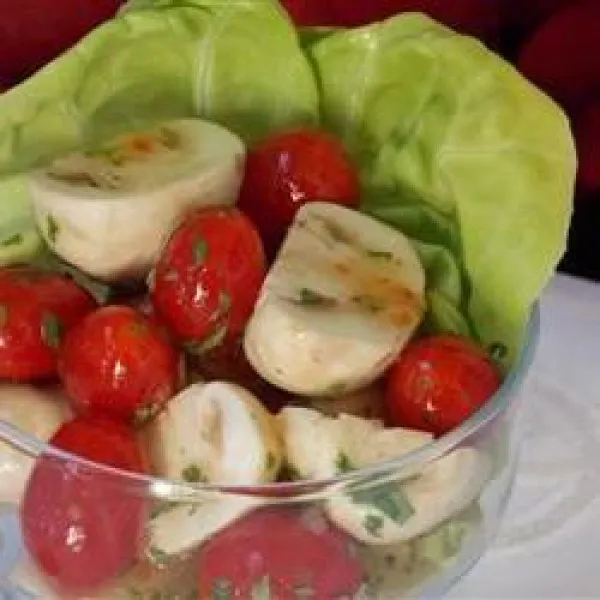 receta Salade de tomates et de champignons