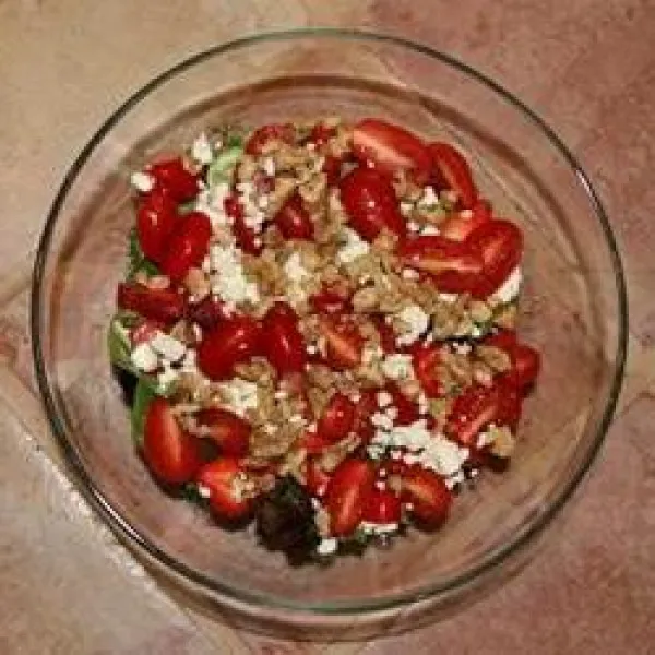 receta Salade de tomates et fraises