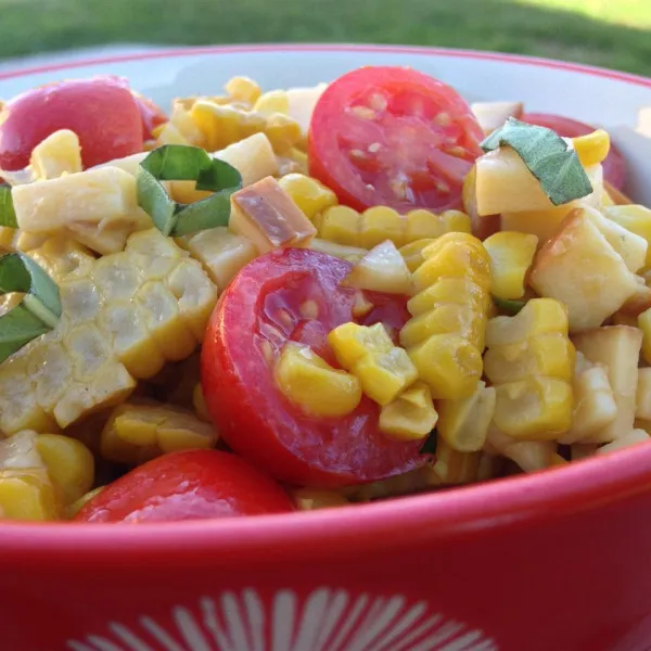 receta Salade de maïs aux tomates cerises