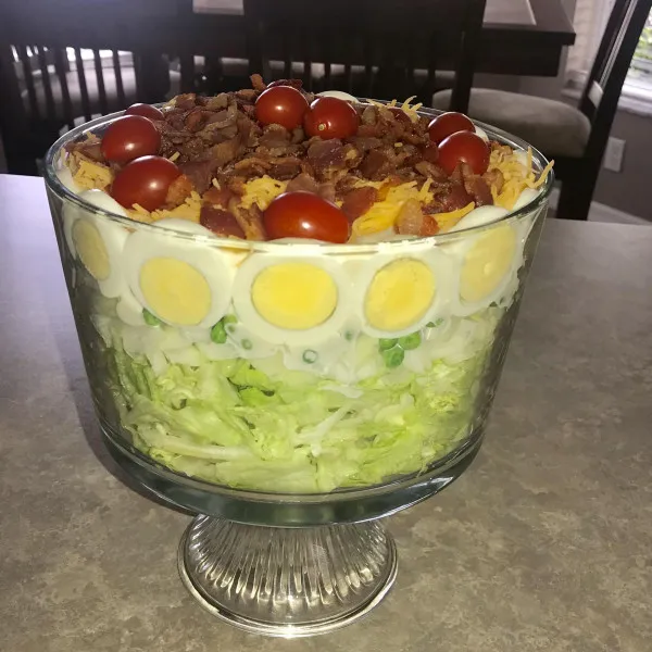 receta Salade de lÃ©gumes facile Ã  sept couches