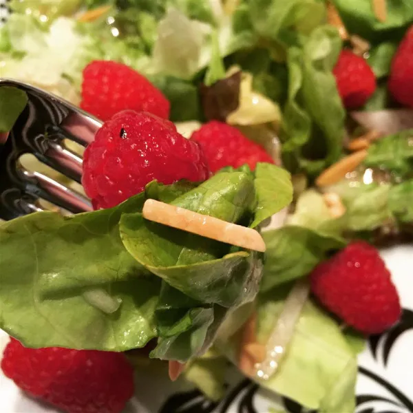 receta Salade de framboises facile