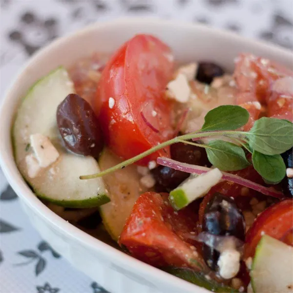 receta Salade de tomates grecques