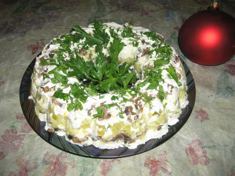 receta Salade de champignons russes