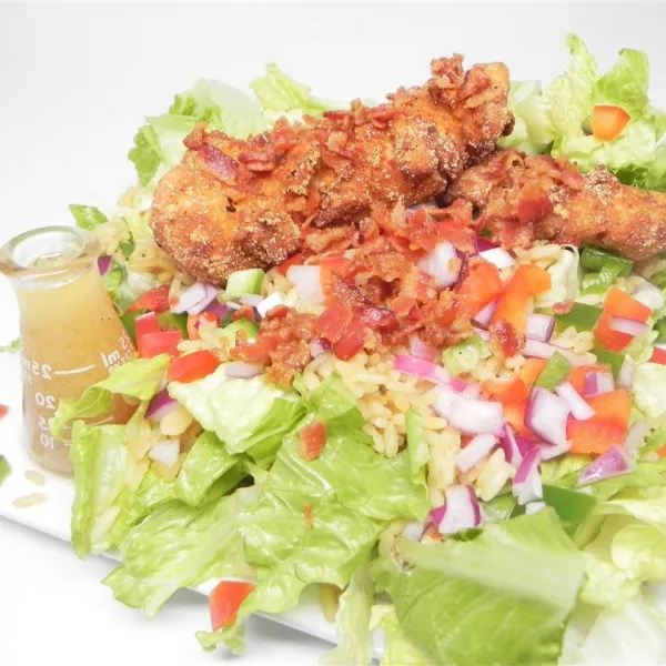 receta Ensalada Sureña De Pollo Frito De Shawna