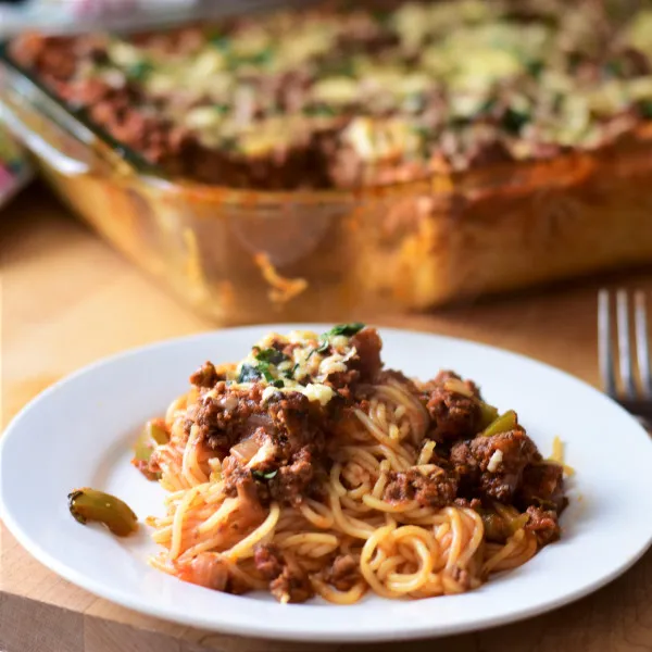 receta Espaguetis Al Horno Con Carne De Venado