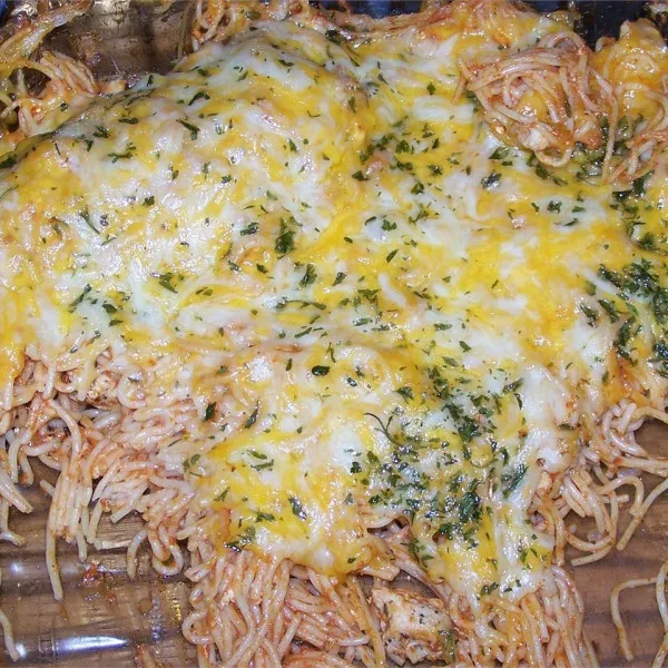 przepisy Zapiekane Spaghetti Z Kurczakiem