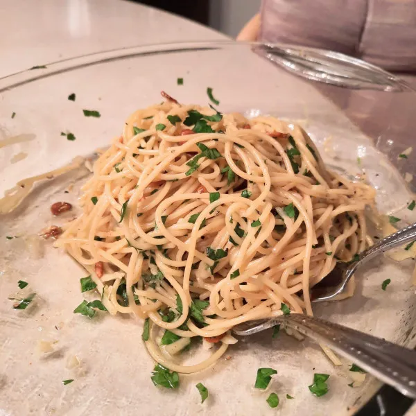 receta Espaguetis Con Ajo Y Aceite