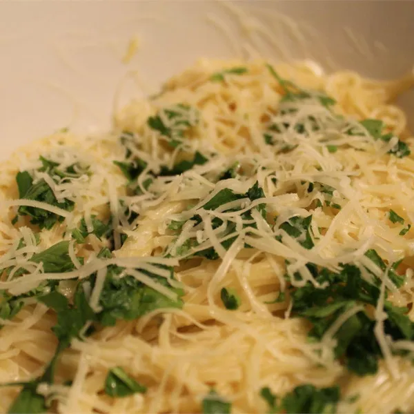 receta Espaguetis De Parmesano Y Limón