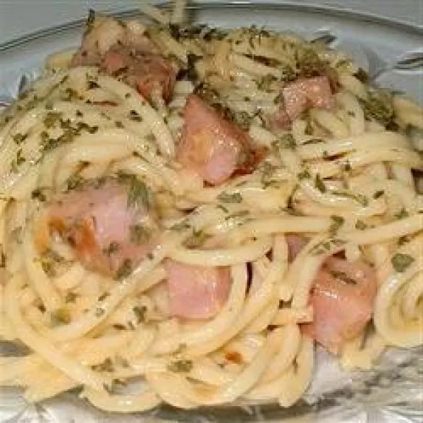 recetas Espaguetis Italianos Con Jamón