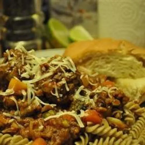 receta Spaghettis et boulettes de viande faciles