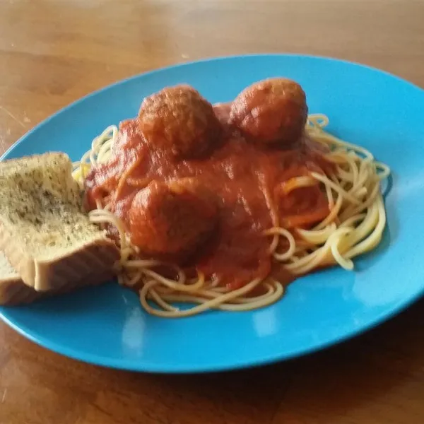 receta Spaghettis et boulettes de viande sans gluten