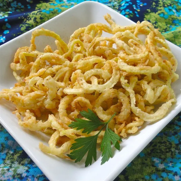 recette Spirales de courgettes frites