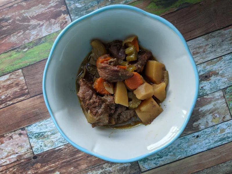 receta Estofado De Res En Olla De Cocción Lenta Con Champiñones