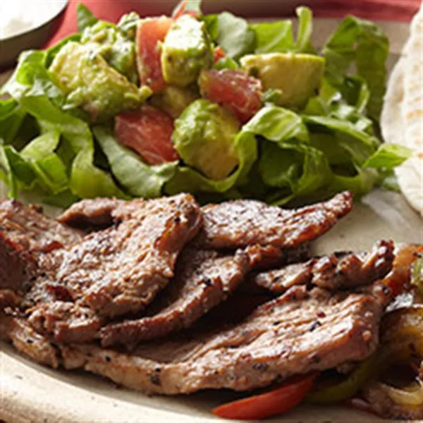 receta Fajitas au bison avec salade de guacamole