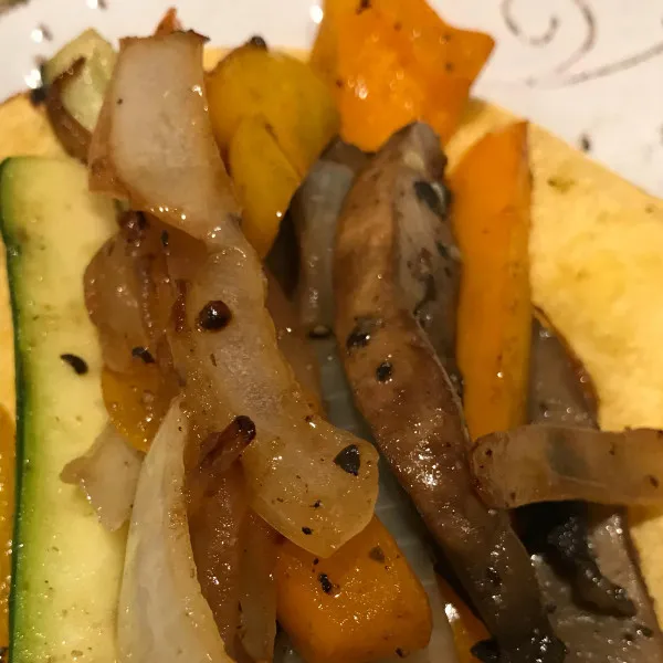 receta Fajitas aux lÃ©gumes colorÃ©s