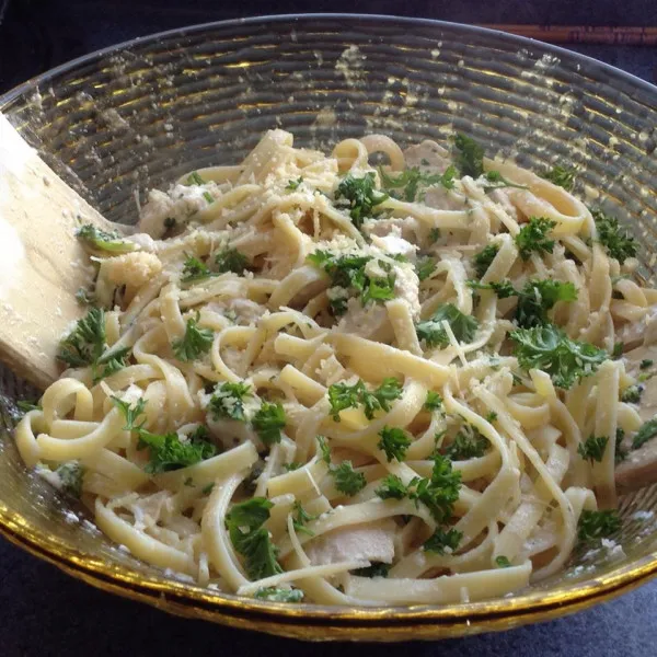 przepisy Lżejsze kurczaka Fettuccine Alfredo