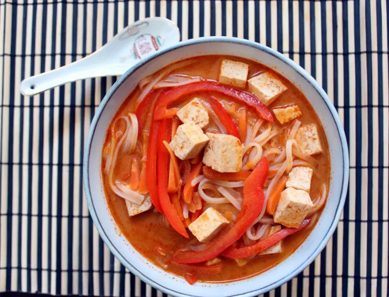 receta Fideos De Curry Rojo