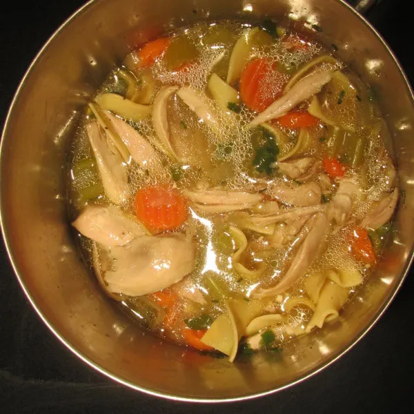 receta Fideos Y Pollo A La Antigua