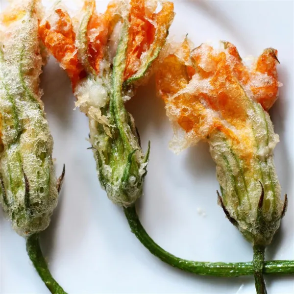 receta Fleurs de citrouille farcies frites