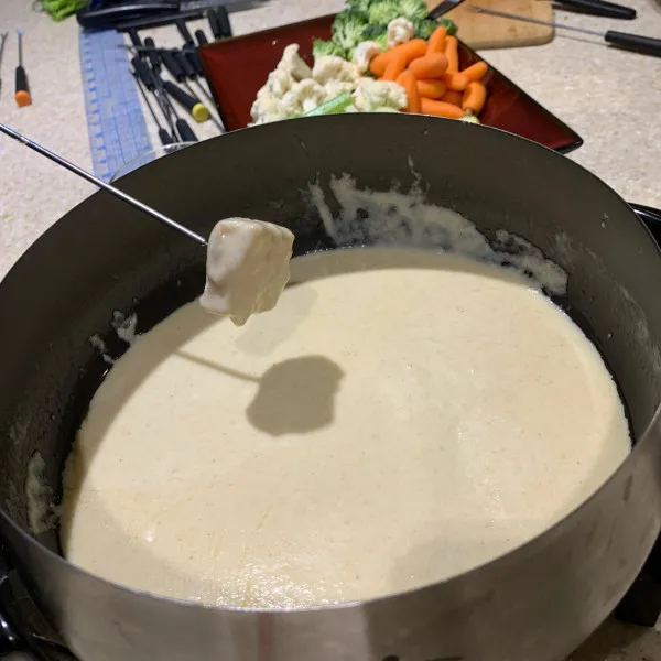 receta Fondue rapide au fromage Fontina