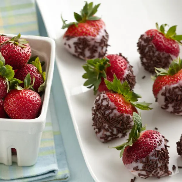 receta Fresas Bañadas En Yogur Helado