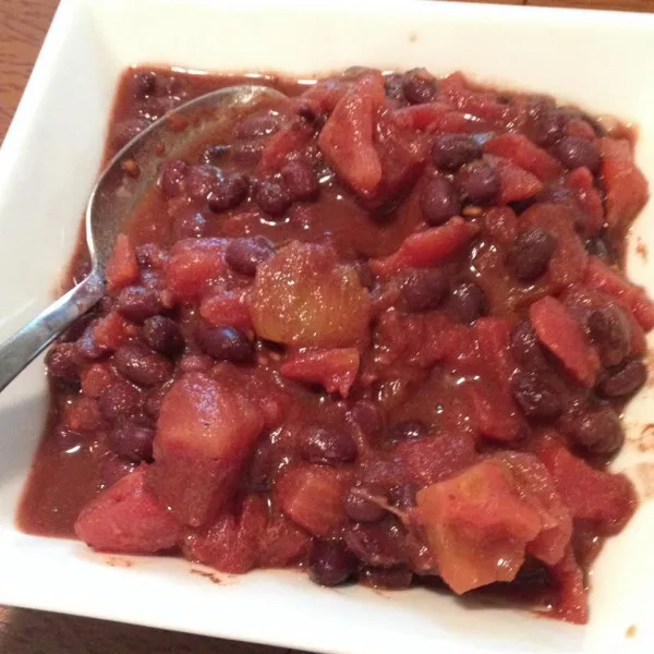 receta Haricots noirs et tomates faciles