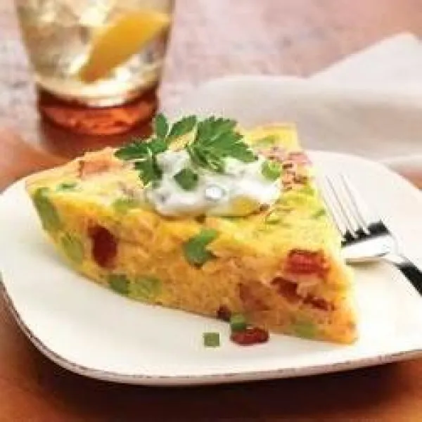 receta Frittata De Arroz Integral Con Tocino Y Edamame