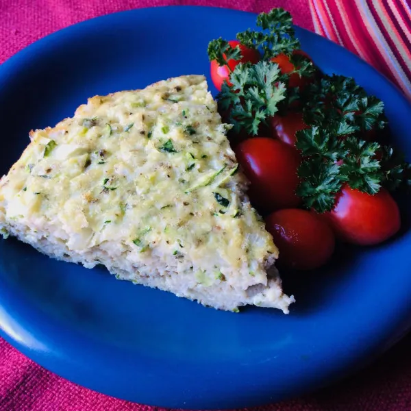 recetas Frittata Italiana De Huevo, Calabacín Y Cebollín Al Horno