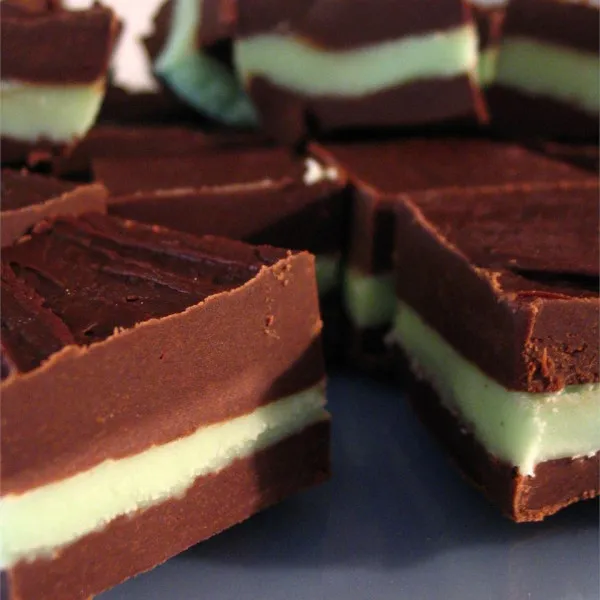 receta Fudge De Chocolate Con Menta En Capas