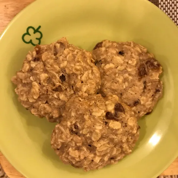 receta Galleta De Avena Con Pasas De Uva Baja En Azúcar