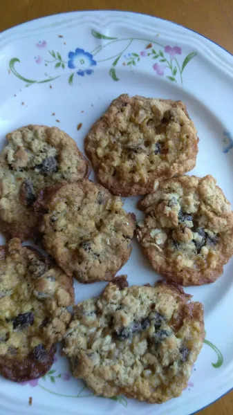 receta Biscuits à l'avoine et aux raisins secs VII