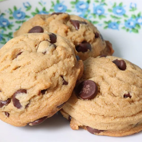 recette Biscuits au beurre d'arachide et aux pépites de chocolat du paradis