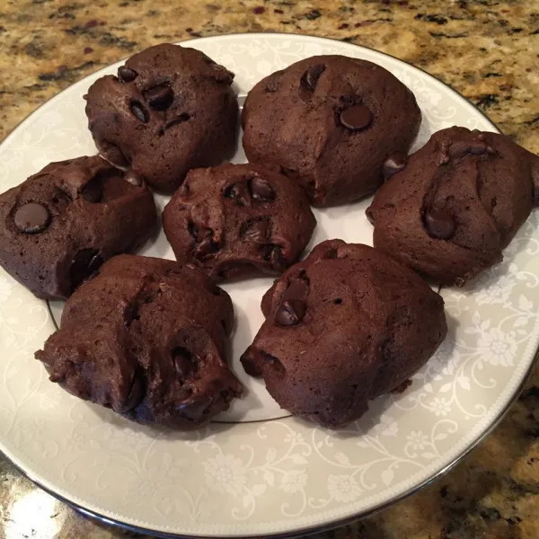 receta Biscuits aux pépites de chocolat soufflés