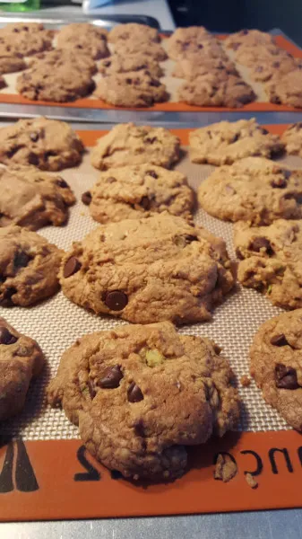 receta Biscuits aux pépites de pistaches au chocolat noir de Vincent