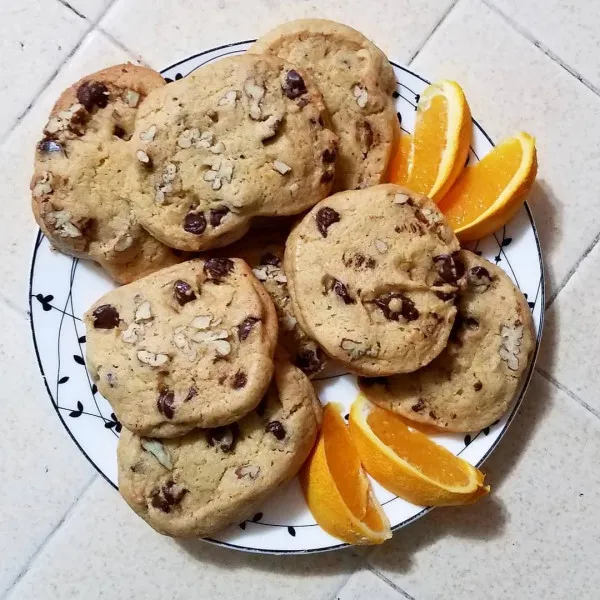 recettes Biscuits aux pépites de chocolat à l'orange
