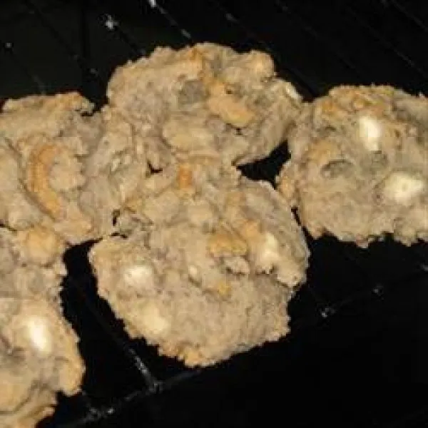 receta Biscuits au chocolat blanc et aux framboises