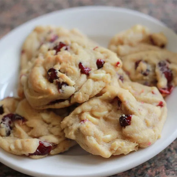 receta Cookies Chocolat Blanc et Myrtilles