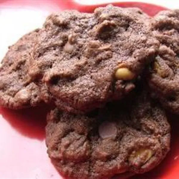 receta Biscuits aux brisures de chocolat et aux arachides