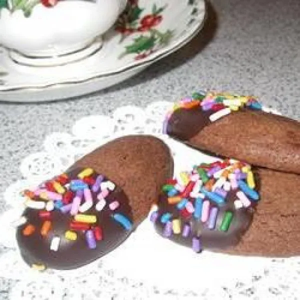 receta Biscuits au chocolat dorés