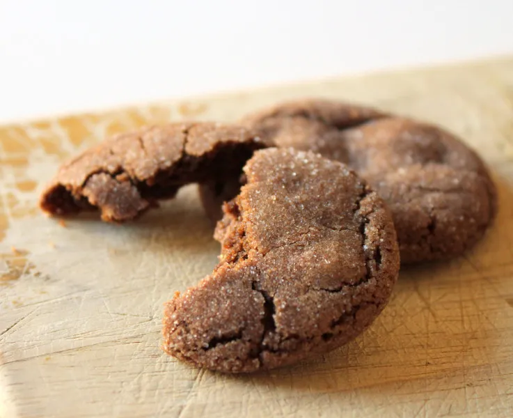 receta Biscuits au chocolat fourrés au caramel