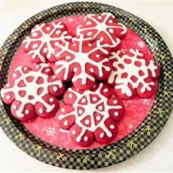 receta Biscuits Red Velvet Snowflake